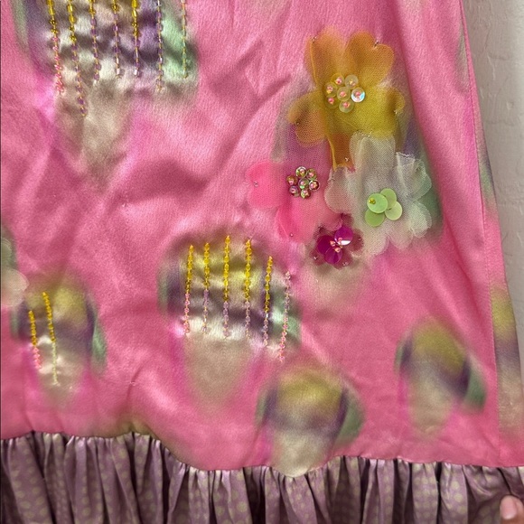 Anthropologie Siddhartha Bansal Flounced Embellished Maxi Shift Dress M - Picture 10 of 12